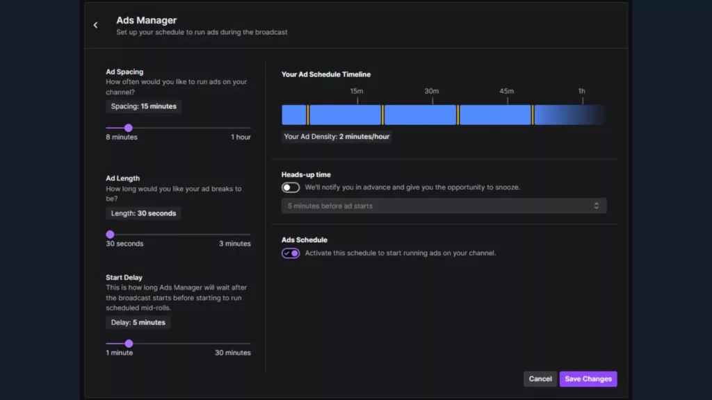 Graph 4: Twitch Ads Manager Dashboard - Stream Hatchet