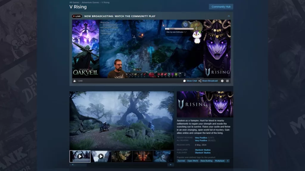 Graph 1: Steam Store Page - Stream Hatchet