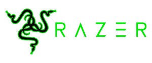 razer logo - lime green tech logo with a 3-snake image on the left. green with black.